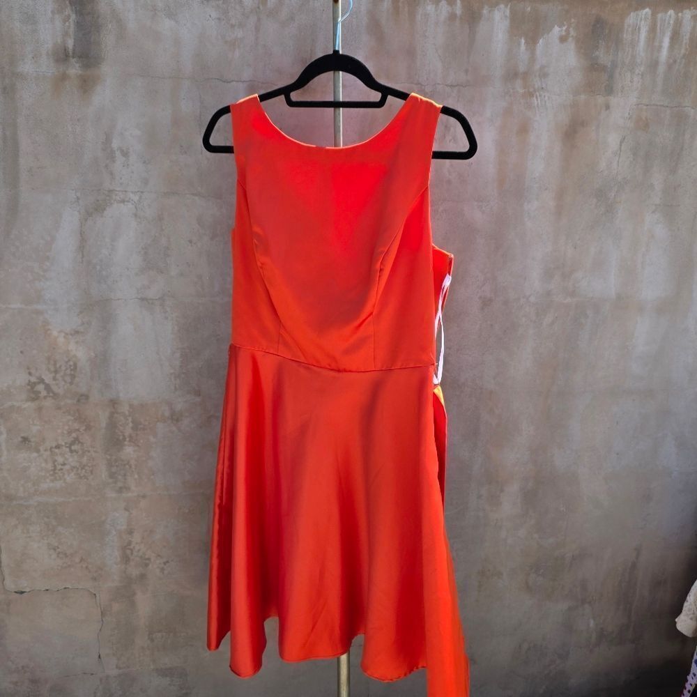 Dessy Collection Style 2852 Color Tangerine Tango *read Description*